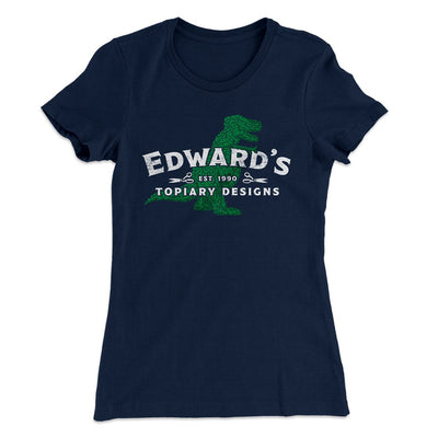Edward's Topiary Designs Women's T-Shirt Midnight Navy | Funny Shirt from Famous In Real Life