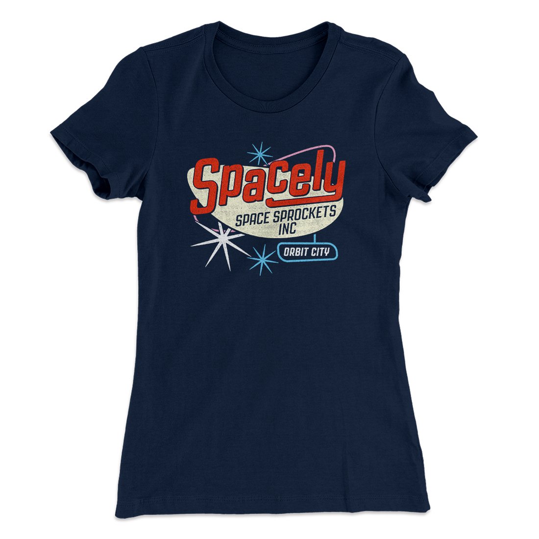 Spacely Space Sprockets Women's T-Shirt | Funny Shirt from Famous In Real Life
