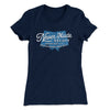 Never Nude Society Women's T-Shirt Midnight Navy | Funny Shirt from Famous In Real Life