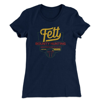 Fett Bounty Hunting Women's T-Shirt Midnight Navy | Funny Shirt from Famous In Real Life