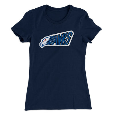 HAWKS Women's T-Shirt Midnight Navy | Funny Shirt from Famous In Real Life