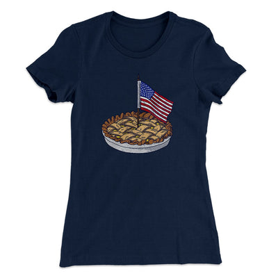 American Apple Pie Women's T-Shirt Midnight Navy | Funny Shirt from Famous In Real Life