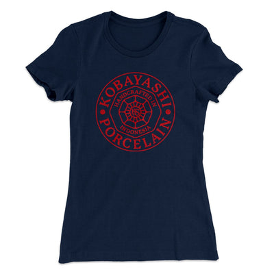 Kobayashi Porcelain Women's T-Shirt Midnight Navy | Funny Shirt from Famous In Real Life