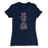 Arya's Kill List Women's T-Shirt Midnight Navy | Funny Shirt from Famous In Real Life