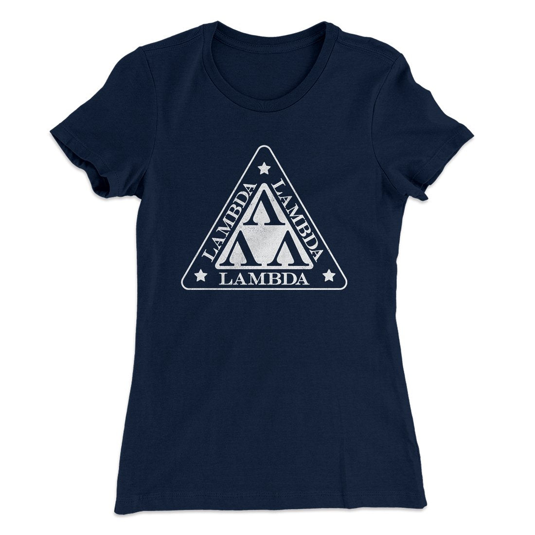 Lambda Lambda Lambda Women's T-Shirt Midnight Navy | Funny Shirt from Famous In Real Life