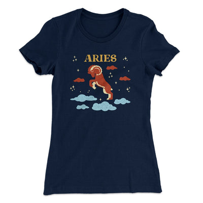 Aries Women's T-Shirt Midnight Navy | Funny Shirt from Famous In Real Life
