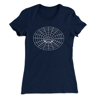 Black Hole Women's T-Shirt Midnight Navy | Funny Shirt from Famous In Real Life