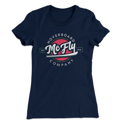 McFly Hoverboard Company Women's T-Shirt Midnight Navy | Funny Shirt from Famous In Real Life