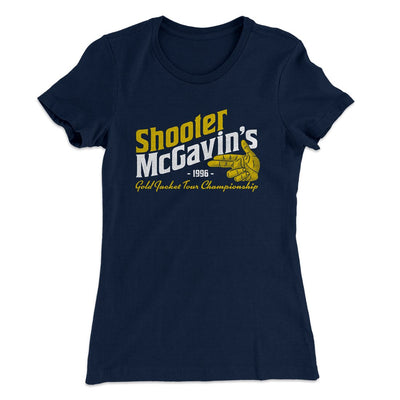 Shooter McGavin's Gold Jacket Tour Championship Women's T-Shirt Midnight Navy | Funny Shirt from Famous In Real Life