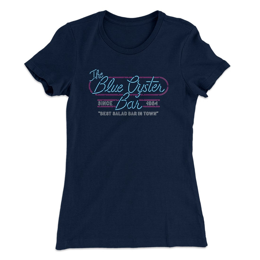 Blue Oyster Bar Women's T-Shirt Midnight Navy | Funny Shirt from Famous In Real Life