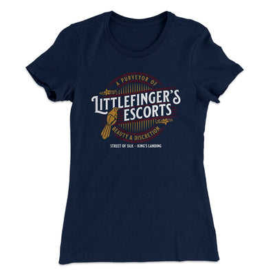 Littlefinger's Escorts Women's T-Shirt Midnight Navy | Funny Shirt from Famous In Real Life