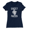 Sheet Faced Women's T-Shirt Midnight Navy | Funny Shirt from Famous In Real Life