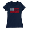 Beer Pong American Flag Women's T-Shirt Midnight Navy | Funny Shirt from Famous In Real Life