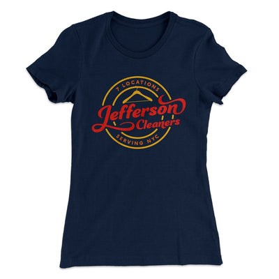 Jefferson Cleaners Women's T-Shirt Midnight Navy | Funny Shirt from Famous In Real Life