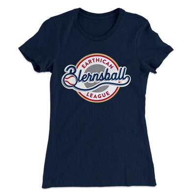 Earthican Blernsball League Women's T-Shirt Midnight Navy | Funny Shirt from Famous In Real Life