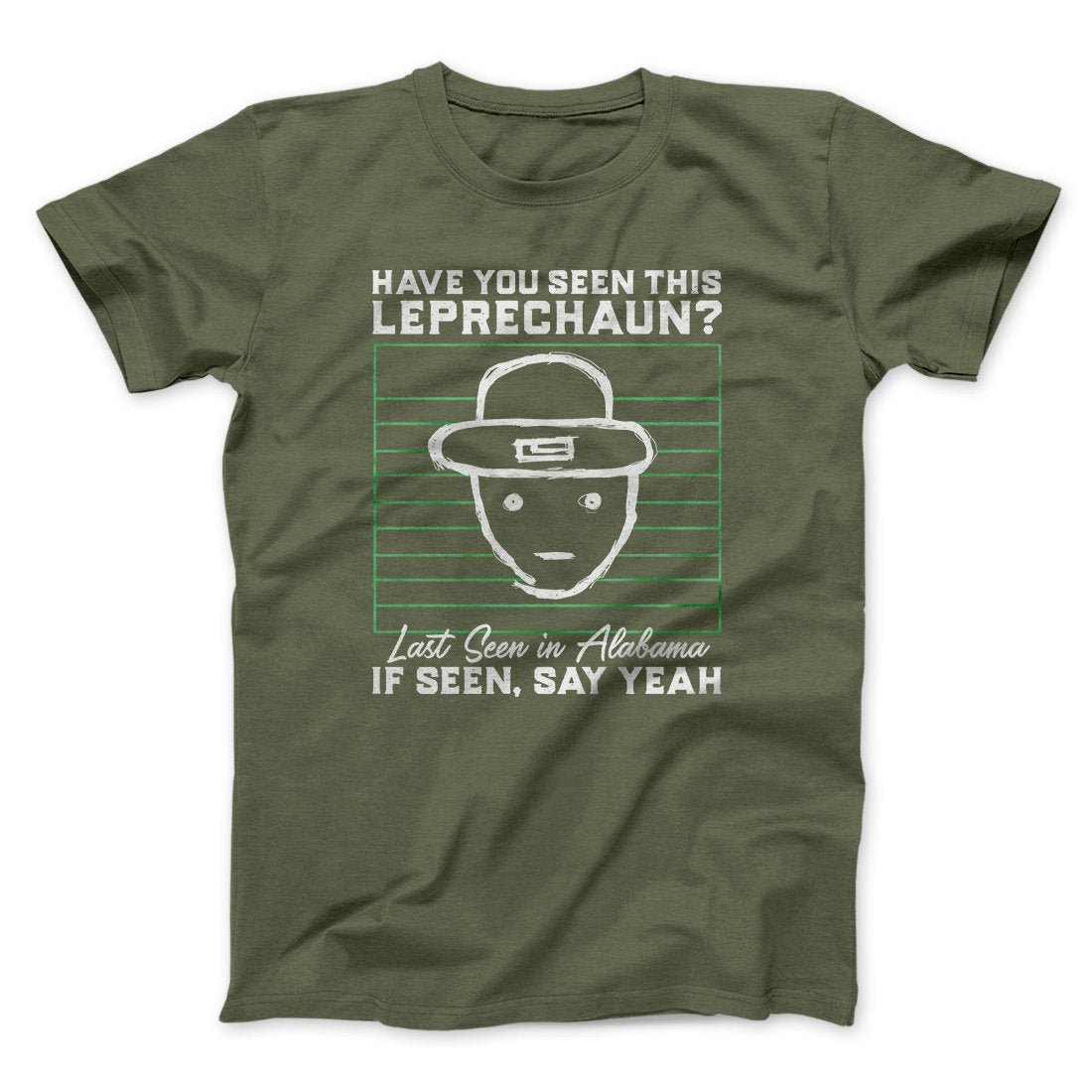 Alabama Leprechaun Amateur Sketch Men/Unisex T-Shirt | Funny Shirt from Famous In Real Life