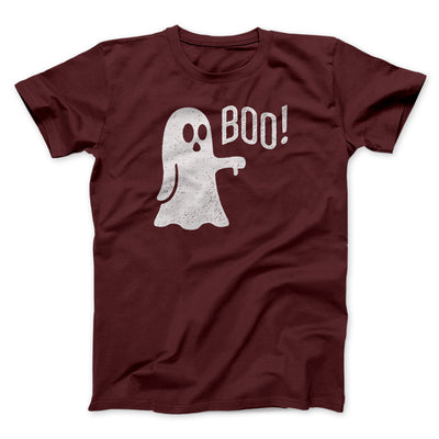 Boo - Ghost Men/Unisex T-Shirt Heather Maroon | Funny Shirt from Famous In Real Life