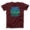 Flat Earth Society Funny Men/Unisex T-Shirt Heather Maroon | Funny Shirt from Famous In Real Life