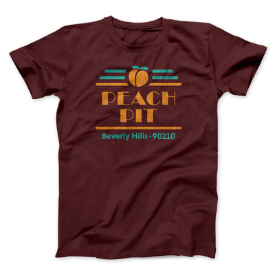 Peach Pit Diner Men/Unisex T-Shirt Heather Maroon | Funny Shirt from Famous In Real Life