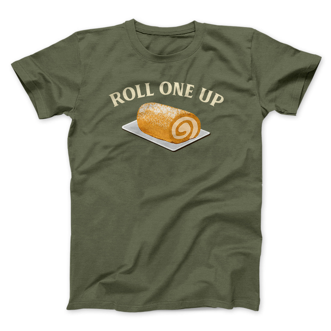 Roll One Up Funny Thanksgiving Men/Unisex T-Shirt Olive | Funny Shirt from Famous In Real Life