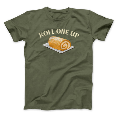 Roll One Up Funny Thanksgiving Men/Unisex T-Shirt Olive | Funny Shirt from Famous In Real Life