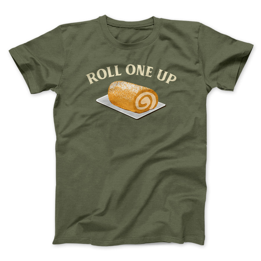 Roll One Up Funny Thanksgiving Men/Unisex T-Shirt Olive | Funny Shirt from Famous In Real Life