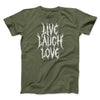 Death Metal Live Laugh Love Funny Men/Unisex T-Shirt Heather Olive | Funny Shirt from Famous In Real Life
