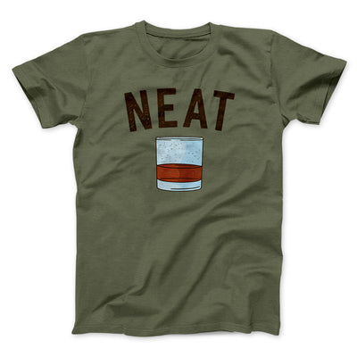Whiskey- Neat Men/Unisex T-Shirt Heather Olive | Funny Shirt from Famous In Real Life