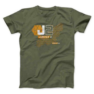 Robinson Jupiter 2 Crew Men/Unisex T-Shirt Heather Olive | Funny Shirt from Famous In Real Life