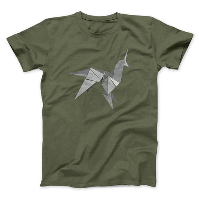 Origami Unicorn Funny Movie Men/Unisex T-Shirt Olive | Funny Shirt from Famous In Real Life