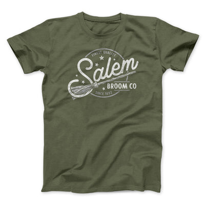 Salem Broom Company Men/Unisex T-Shirt Olive | Funny Shirt from Famous In Real Life