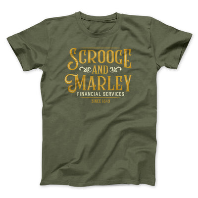 Scrooge & Marley Financial Services Funny Movie Men/Unisex T-Shirt Olive | Funny Shirt from Famous In Real Life