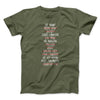 Arya's Kill List Men/Unisex T-Shirt Olive | Funny Shirt from Famous In Real Life