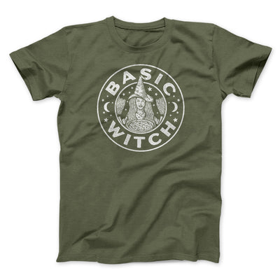Basic Witch Men/Unisex T-Shirt Heather Olive | Funny Shirt from Famous In Real Life