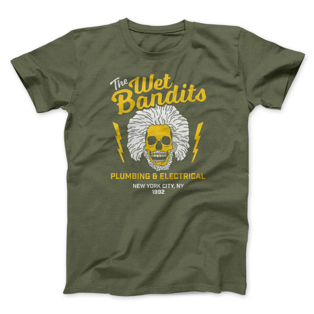 The Wet Bandits Funny Movie Men/Unisex T-Shirt Olive | Funny Shirt from Famous In Real Life