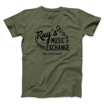 Rays Music Exchange Funny Movie Men/Unisex T-Shirt Heather Olive | Funny Shirt from Famous In Real Life