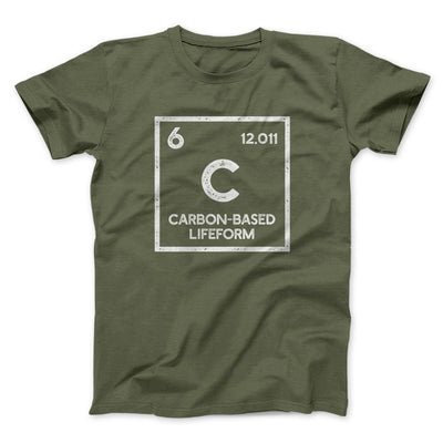 Carbon Based Lifeform Men/Unisex T-Shirt Olive | Funny Shirt from Famous In Real Life
