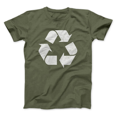 Recycle Symbol Men/Unisex T-Shirt Olive | Funny Shirt from Famous In Real Life
