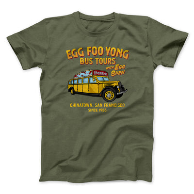 Egg Foo Yong Bus Tours Funny Movie Men/Unisex T-Shirt Heather Olive | Funny Shirt from Famous In Real Life