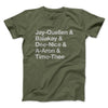 Substitute Teacher Names Men/Unisex T-Shirt Olive | Funny Shirt from Famous In Real Life