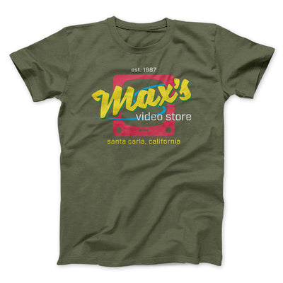 Max's Video Store Funny Movie Men/Unisex T-Shirt Olive | Funny Shirt from Famous In Real Life