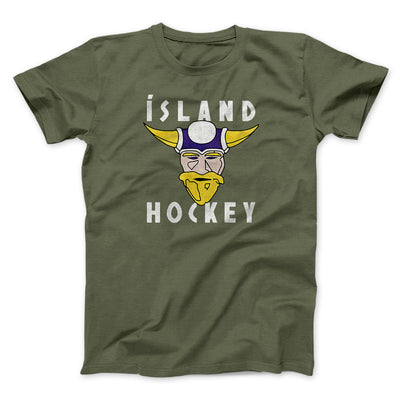 Iceland Hockey Funny Movie Men/Unisex T-Shirt Heather Olive | Funny Shirt from Famous In Real Life
