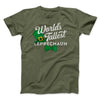 World's Tallest Leprechaun Men/Unisex T-Shirt Olive | Funny Shirt from Famous In Real Life