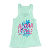Aloha Bitches Women's Flowey Tank Top Mint | Funny Shirt from Famous In Real Life