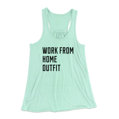 Work From Home Outfit Women's Flowey Tank Top Mint | Funny Shirt from Famous In Real Life