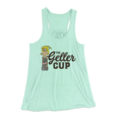 The Geller Cup Women's Flowey Tank Top Mint | Funny Shirt from Famous In Real Life