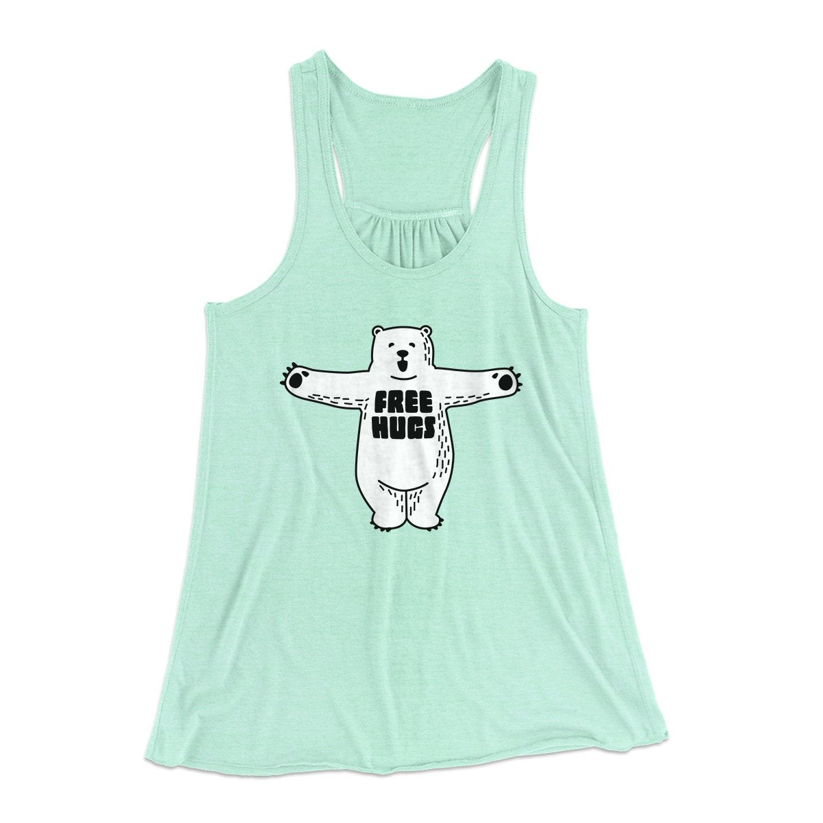 Free Hugs Women's Flowey Tank Top Mint | Funny Shirt from Famous In Real Life