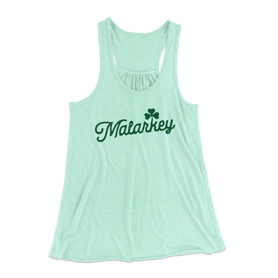 Malarkey Women's Flowey Tank Top Mint | Funny Shirt from Famous In Real Life