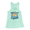 Taking Care Of Biscuits Women's Flowey Tank Top Mint | Funny Shirt from Famous In Real Life