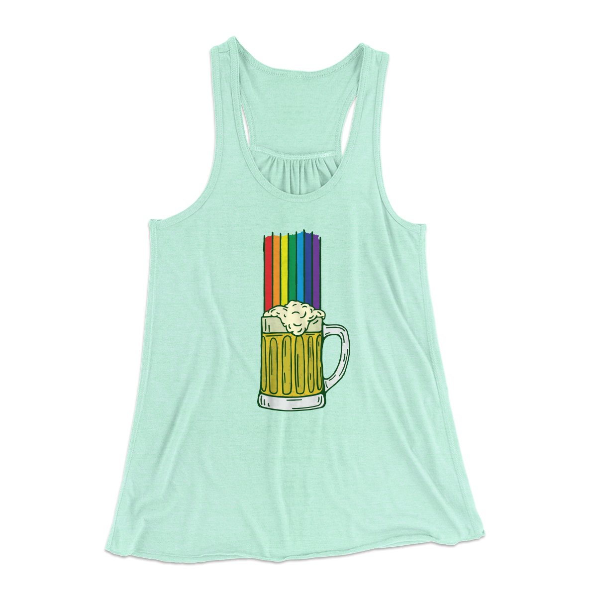 Beer Rainbow Women's Flowey Tank Top | Funny Shirt from Famous In Real Life